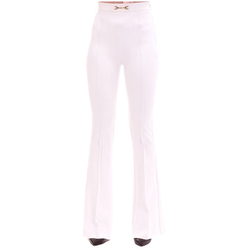 Pantalone Donna slim a zampa Avorio ELISABETTA FRANCHI- Francavilla Moda
